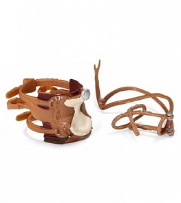 Игровой набор - Ковбойское седло + уздечка (Schleich, 42122)